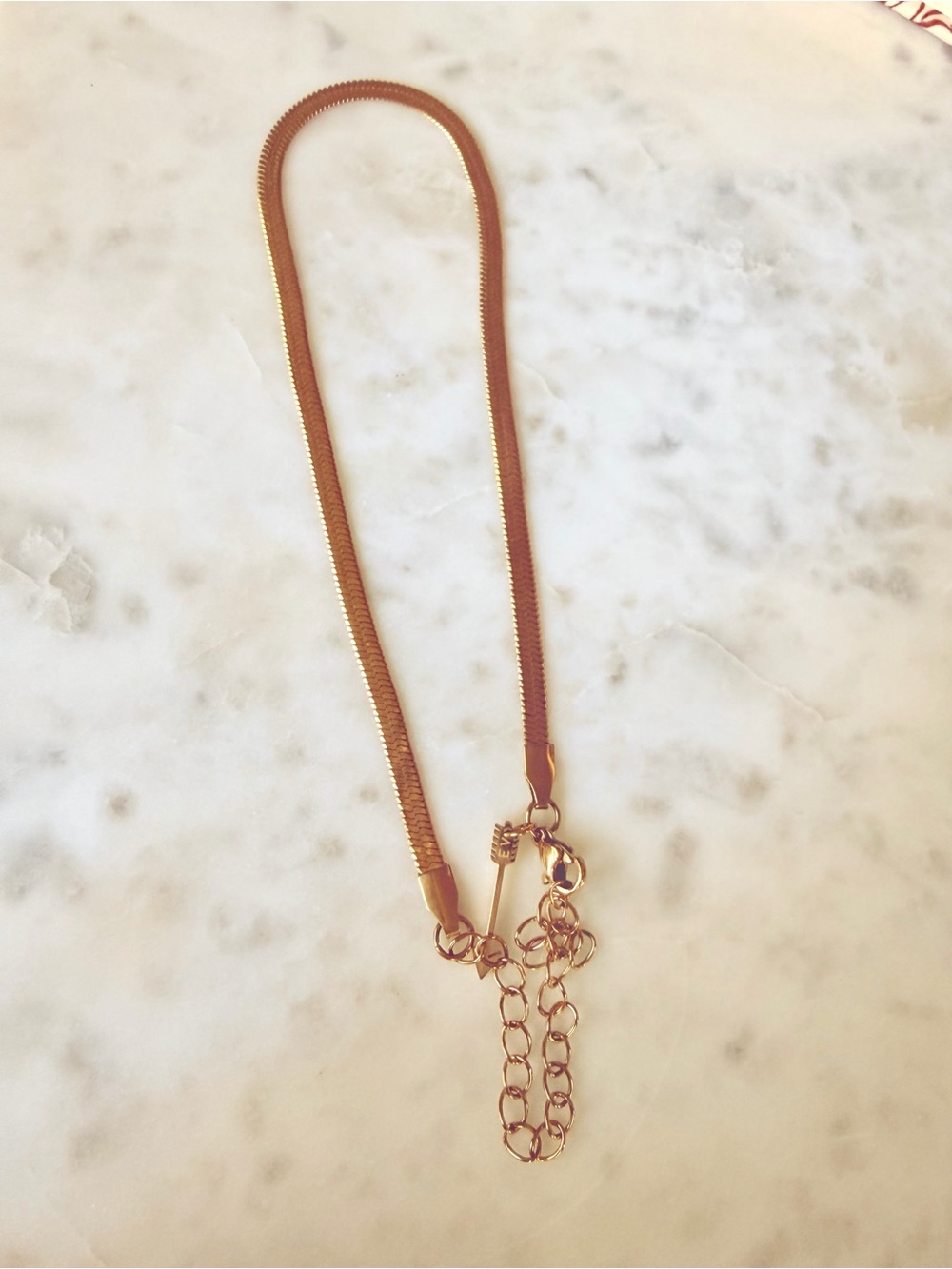 Ellie Vail Gold-Tone Women's Snake Chain Necklace with Extender